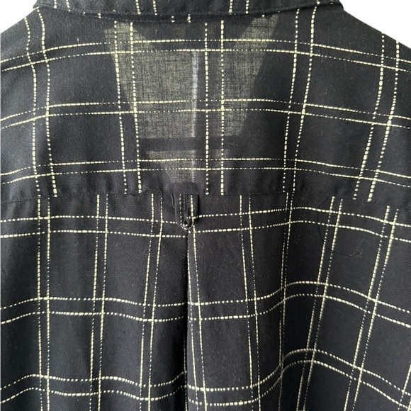 Vintage Jean Paul Germain Classic Navy Checkered Button-Down Shirt Size Large - Picture 3 of 8